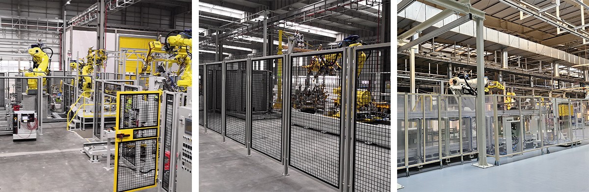 Anwendungen von Maschinenschutzzäunen an Roboterarbeitsplätzen