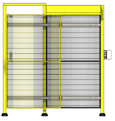 2.2m Double opening electric telescopic gate