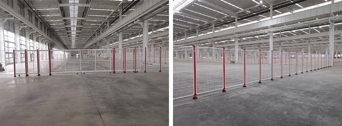 Ogrodzenie chroniące maszyny w zastosowaniach izolacyjnych w magazynach i logistyce