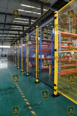 Steel column and steel mesh fence