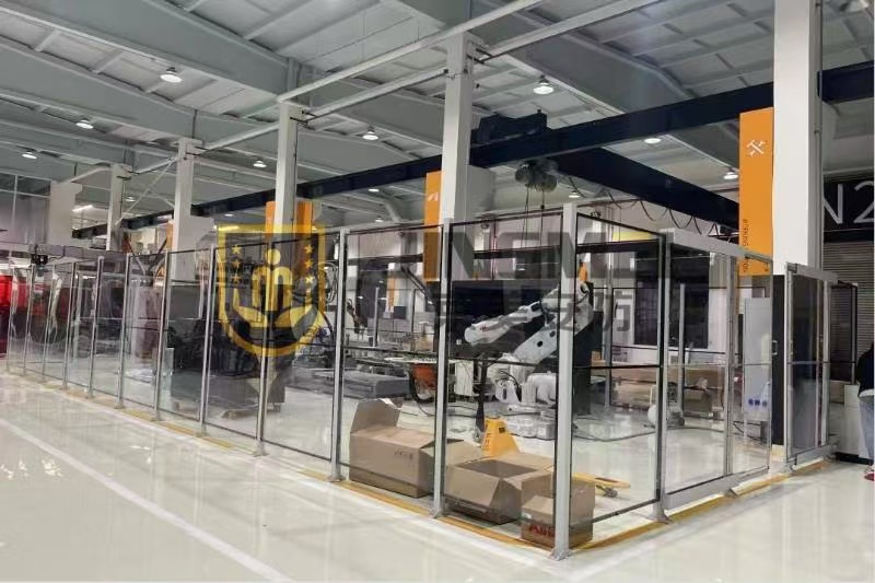 Steel column and PC board safety guardrail