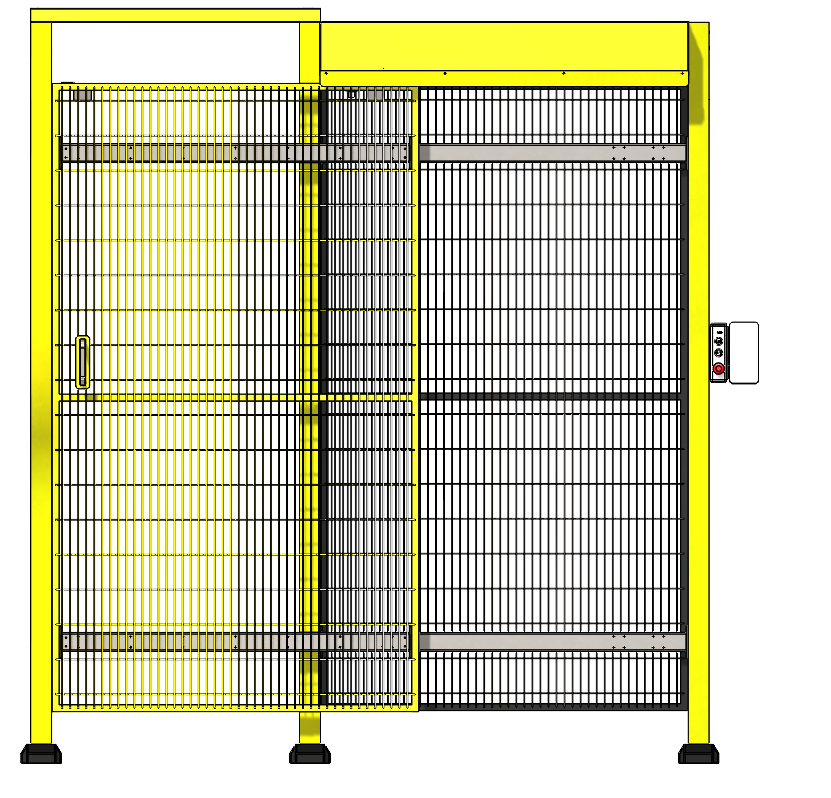 Single open electric telescopic gate