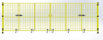 2.5m Double opening folding door