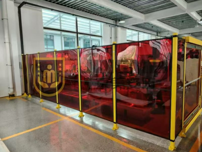 スチールコラムPCボード保護フェンス